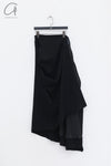 Marc Le Bihan Pleated Wool Skirt French Handmade MLB-2502-HEI Black